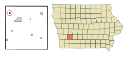 Location of Marne, Iowa