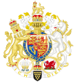 שלט האצולה של הנסיך מוויילס שלט האצולה של הממלכה המאוחדת עם תגית לבנה בעלת שלושה קצוות ומעל שלט האצולה של ויילס מוכתר בכתר יורש העצר