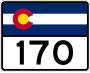 State Highway 170 marker