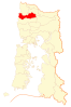 Location of Río Negro commune in Los Lagos Region