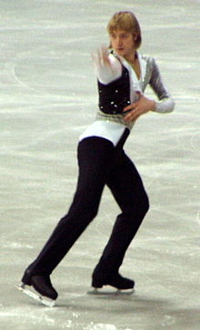 Evgeni Plushenko during qualifying at the 2004 World Championships in Dortmund