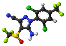 3D chemical structure of fipronil