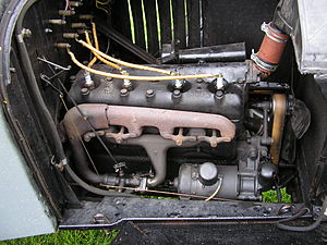 A Ford sidevalve engine in a Ford model T.