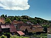 Blick von der Danielstraße in Sankt Andreasberg südsüdwestwärts zum Glockenberg