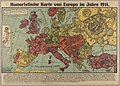 Image 1A cartoon map of Europe in 1914, at the beginning of World War I. (from Political cartoon)