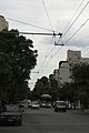 Trolleybus wires along Sarmiento Street