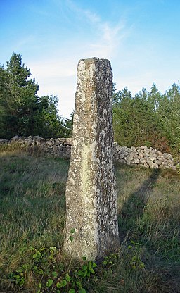 Gravmonument från c. 1200-talet på kyrkogården.