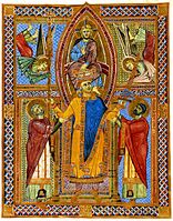 Henry II being crowned by Christ, from the Sacramentary of Henry II