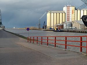 Lidköping harbour on Lidan river