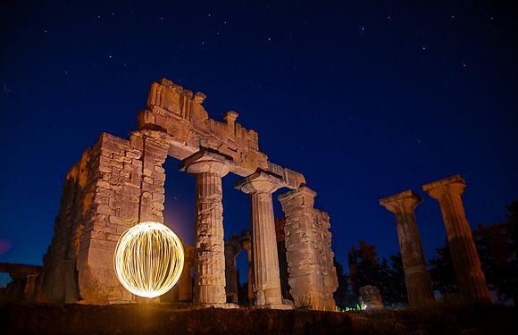 Lighting Ball Zeus Temple Of Cyrene قالب:Photo