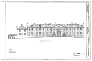 Dibujo de HABS: Montpelier de James Madison