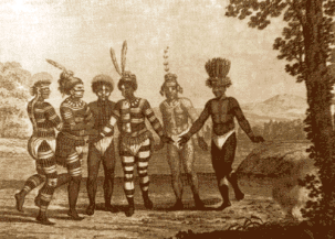 Ohlone People by Louis Choris, 1816