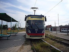 マリウポリ市電の主力車両・K-1（2007年撮影）