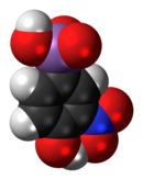 Space-filling model of the roxarsone molecule