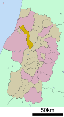 Location of Shōnai in Yamagata Prefecture
