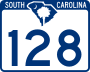South Carolina Highway 128 marker
