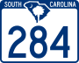 South Carolina Highway 284 marker