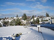 雪に覆われたサウスセイラム地区