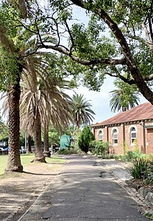 Photograph of Southern entrance and path