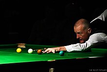 Steve Davis playing snooker