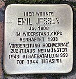 Stolperstein Emil Jessen Flensburg