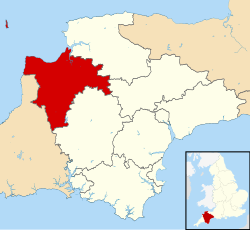 Torridge shown within Devon