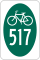 New York State Bicycle Route 517 marker