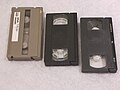 MII, VHS, and S-VHS cassettes.