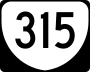 State Route 315 marker