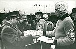 Yuri Gagarin and Göran Sedvall at the 1964 national bandy final