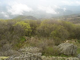 Поглед на наоѓалиштето од самиот врв Висока