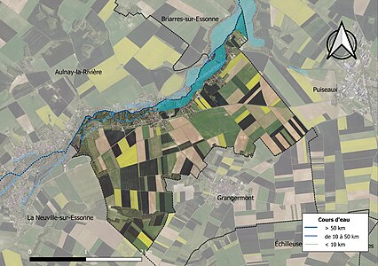 Carte orthophotographique de la commune en 2016.