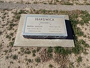 Graves of Felix Grunde Hardwick (1831–1908) and his wife Martha Angeline Hardwick (1831–1896)
