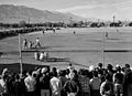 A baseball game at Manzanar. Picture by Ansel Adams, c. 1943.