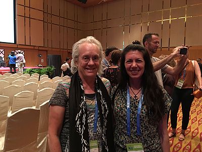 Terry Wilson (Ohio State University Byrd Polar and Climate Research Center) and Dr. Burcu Ozsoy (Director of Istanbul Technical University Polar Research Center) after event