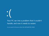 The blue screen of death on Windows 8, 8.1 and 10.