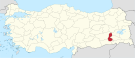 Location of Batman Province in Turkey