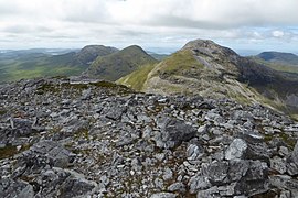 View of (r-to-l) Benbaun, Muckanaght and Bencullagh from the summit of Bencollaghduff