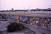 Berlin Wall looking east from the west side, 1986