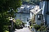 A view of Bodinnick village, the Fowey town and Fowey River