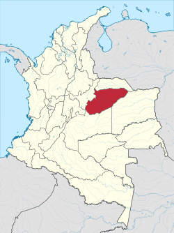 Casanare shown in red