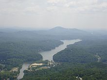 View from the top of Chimney Rock (2011).