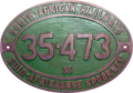 Locomotive number plate - transp png