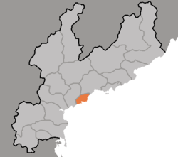 Map of South Hamgyong showing the location of Ragwon