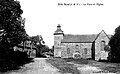 L'église de Bovel au début du XXe siècle (carte postale).