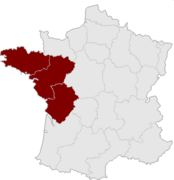 La circonscription électorale européenne Ouest[3] et la ZEAT Ouest de l'Insee[4].