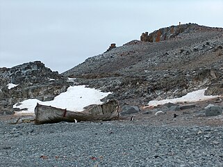 The wreck of an old whaling boat, located at the south end of Island