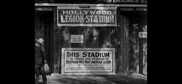 Hollywood Legion Stadium in Hollywood Snapshots (1922), a publicity short intended to improve the reputation of the film colony