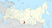 Map showing Khakassia in Russia