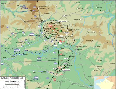 Map of the Battle of the Somme, by Grandiose